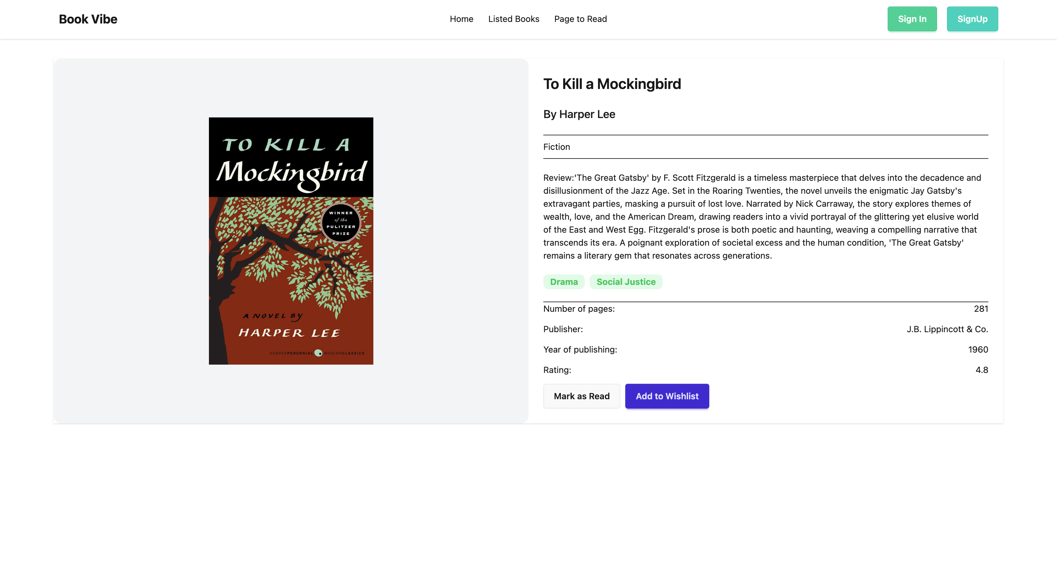 Book Vibe preview