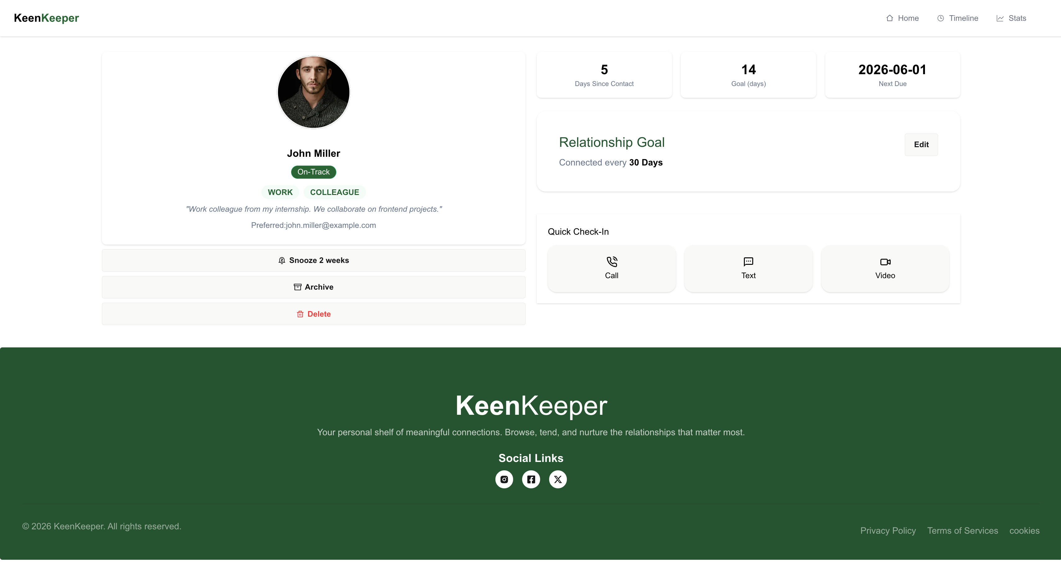 Keen Keeper preview